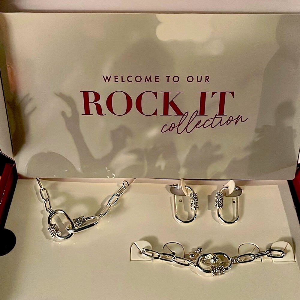 NIB matching set of earrings, necklace, and bracelet. Beautiful.